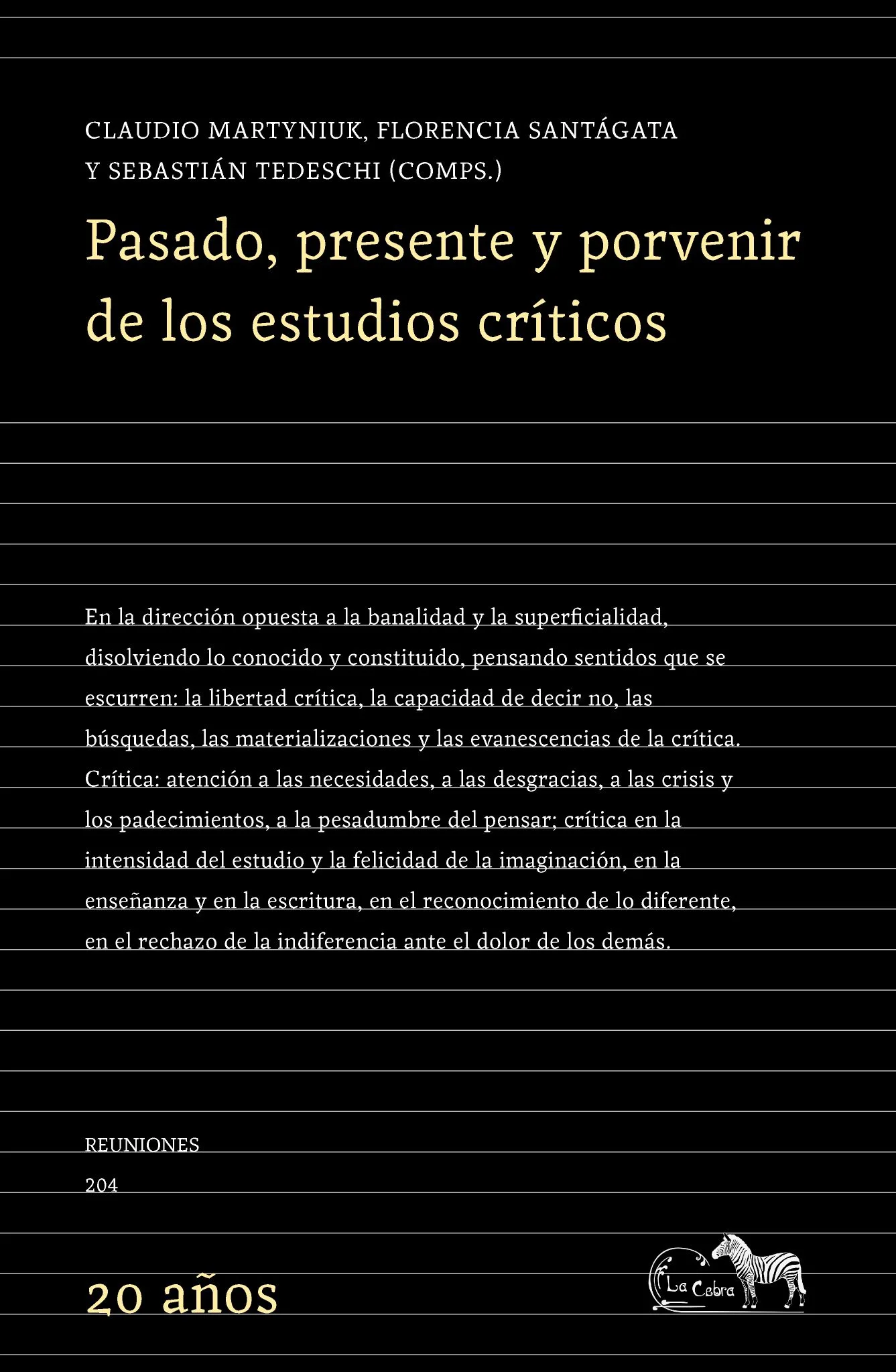 Portada de Pasado, presente y porvenir de los estudios críticos